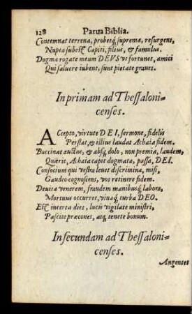 In secundam ad Thessalonicenses.