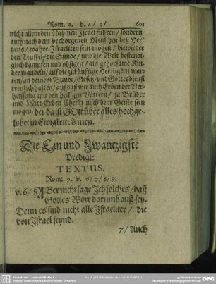 Die Ein und Zwantzigste Predigt