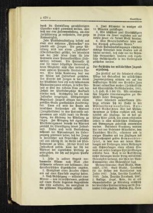Zur Geschichte der militärischen Jugenderziehung