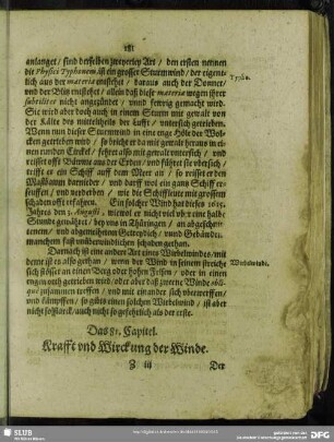 Das 81. Capitel. Krafft und Wirckung der Winde