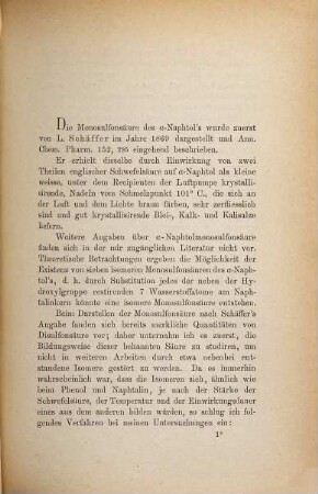 Beiträge zur Kenntniss des ??-Naphtol's und der ??-Naphtolmonosulfonsäure : Inaug. Diss. d. Univ. Freiburg im Breisgau