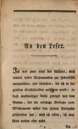 Sendschreiben an Wahrmund