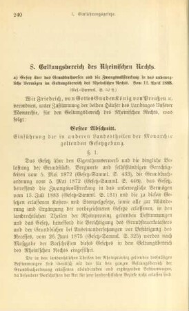 8. Geltungsbereich des Rheinischen Rechts