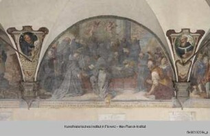 Freskenzyklus mit Darstellungen zu den Ursprüngen des Servitenordens : Tod Ugucciones und Sostegnos auf dem Monte Senario (1282)