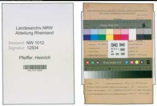 Entnazifizierung Heinrich Pfeiffer , geb. 26.02.1898 (Konstrukteur)