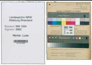 Entnazifizierung Luise Mertler , geb. 11.07.1913 (Sekretaerin)