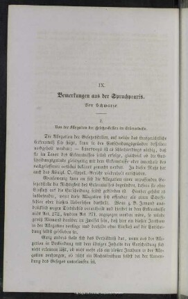 IX. Bemerkungen aus der Spruchpraxis