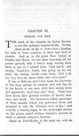 Chapter XI: Fishing for men