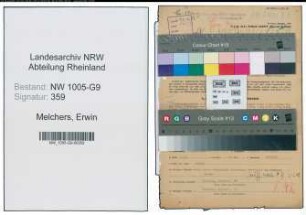 Entnazifizierung Erwin Melchers , geb. 14.02.1904 (Polier)