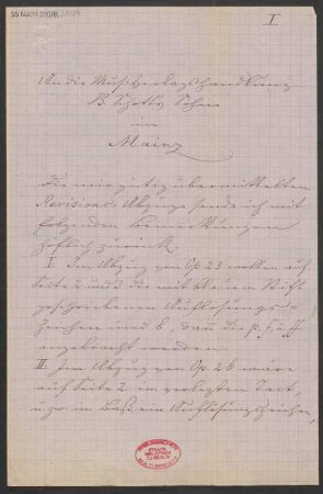 Brief an B. Schott's Söhne : 06.07.1886