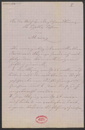 Brief an B. Schott's Söhne : 06.07.1886