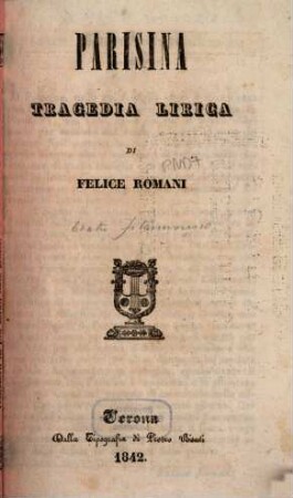 Parisina : tragedia lirica