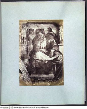 Rome peinture decorativeVatikan, Sixtinische Kapelle, Detail des Deckenbildes von Michelangelo mit dem Propheten Jeremias - Rotes Album II (vorwiegend Cappella Sistina, Farnesina)