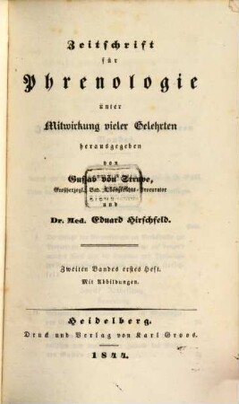 Zeitschrift für Phrenologie, 2. 1844