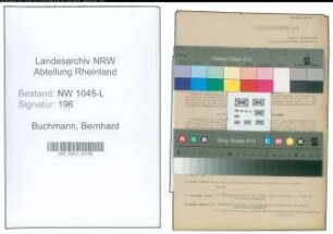 Entnazifizierung Bernhard Buchmann , geb. 13.08.1905 (Anwalt)
