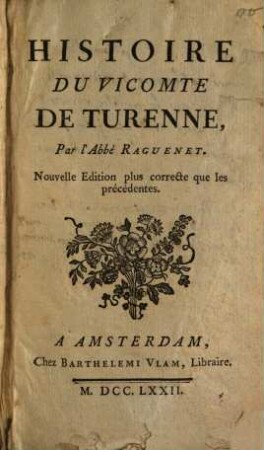 Histoire du Vicomte de Turenne