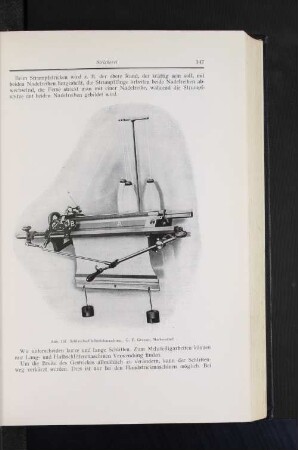 Abb. 197 Schlauchschloßstrickmaschine. G. F. Grosser, Markersdorf