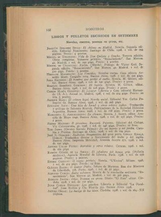 Libros y folletos recibidos en Setiembre