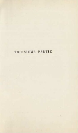Troisième Partie
