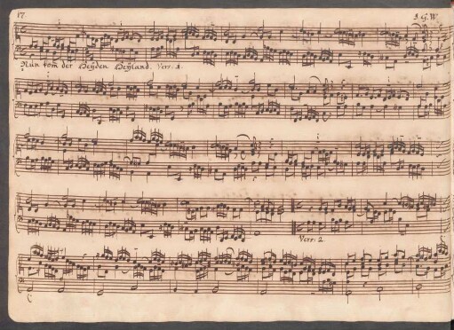 Nun komm der Heiden Heiland. Auszüge (Vers 1-2); org; a-Moll