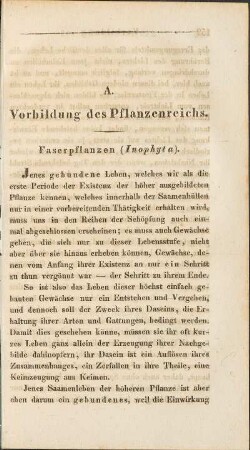 A. Vorbildung des Pflanzenreichs.