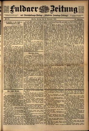 Ausgabe vom Freitag, den 18. November 1898.