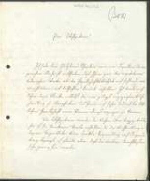 Brief von Joseph Boos an Unbekannt