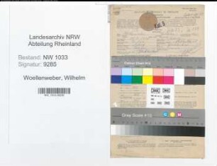 Entnazifizierung Wilhelm Woellenweber , geb. 15.04.1910 (Elektriker)