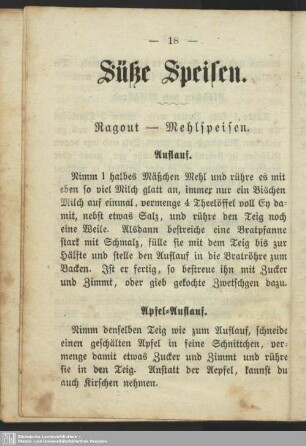 Süße Speisen