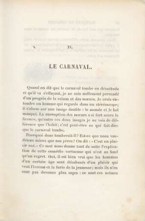IV. Le Carnaval