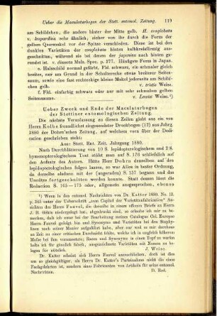 Ueber Zweck und Ende der Maculaturbogen der Stettiner entomologischen Zeitung