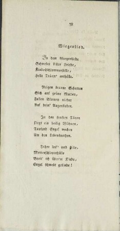 Wiegenlied.