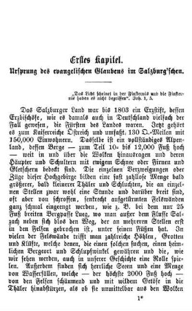 Ursprung des evangelischen Glaubens im Salzburg'schen.