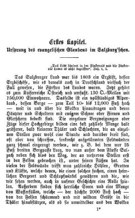 Ursprung des evangelischen Glaubens im Salzburg'schen.