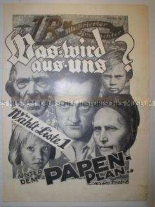 Sonderdruck des "Illustrierten Beobachter" zur Reichstagswahl im November 1932 mit Ausrichtung auf die Sozialpolitik der Papen-Regierung
