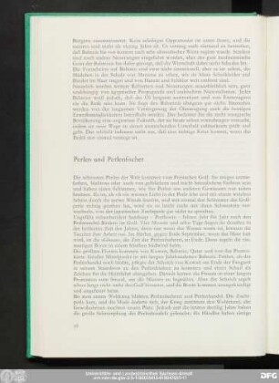 Perlen und Perlenfischer