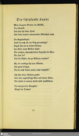 Der schlafende Knabe
