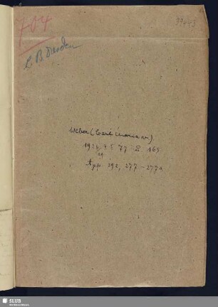277-277a. Weber, Carl Maria von