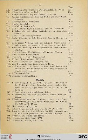 Möbel (Nr. 731-740)