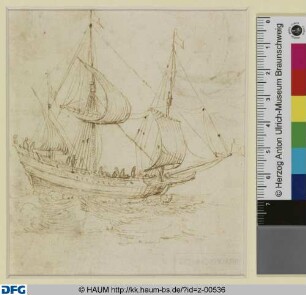 Segelschiff (Dreimaster) auf See