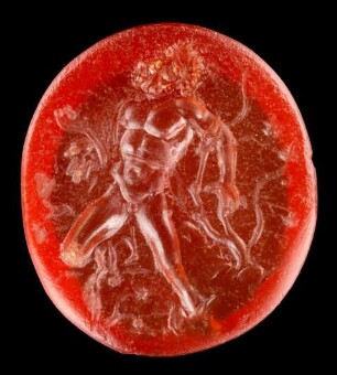 Herakles verwüstet den Weinberg des Syleus (Gemme)