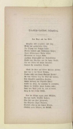 Didaktisch-Lyrisches; Lehrgesang