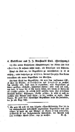 Goldkörner aus J. J. Rousseau's Emil : (Fortsetzung.)