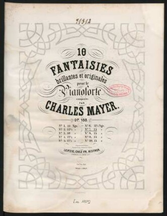 N°. 7: 10 fantaisies brillantes et originales pour le pianoforte op. 188