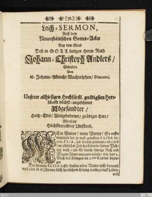 Leichensermon