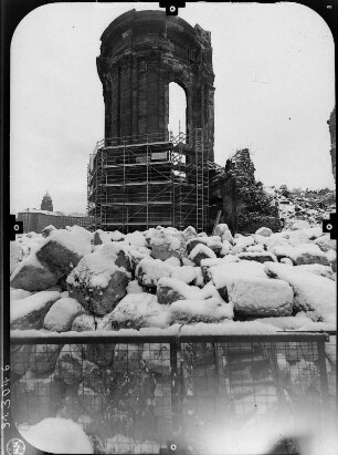 Dresden-Altstadt. Ruine der Frauenkirche