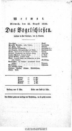 Das Vogelschießen