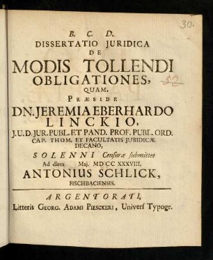 A1r-B2v, De Modis Tollendi Obligationes, ...
