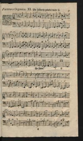 Partitura Organica. XI. Wo Jesus so geliebet wird, [et]c.