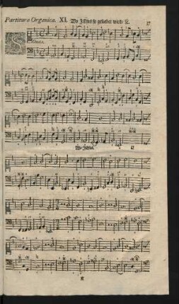 Partitura Organica. XI. Wo Jesus so geliebet wird, [et]c.